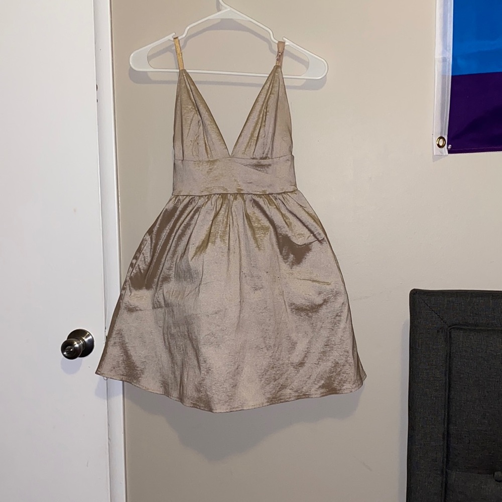 Short gold dress
